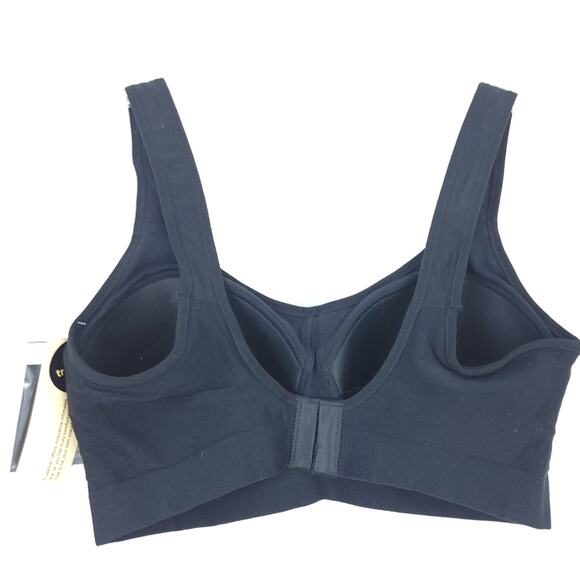 NEW TrueKind Daily Comfort Wireless Shaper Bra Large Black, Back Closure - Picture 3 of 5